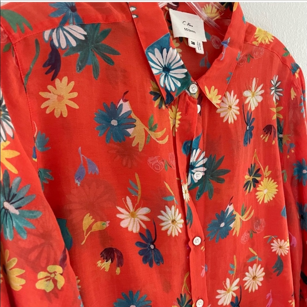 Sezane floral shirt 🌺